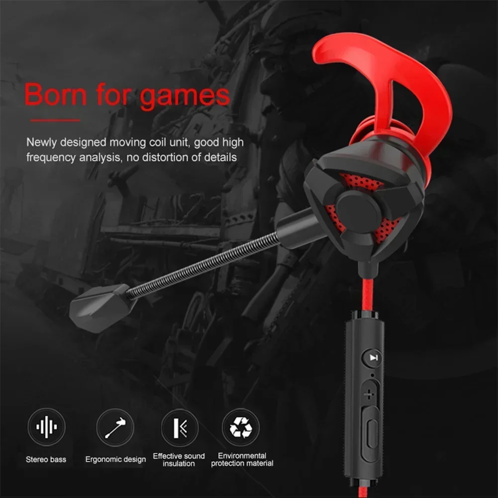 Pc Gaming Earbuds - Headphone Gamer, Earphone berkabel dengan mikrofon