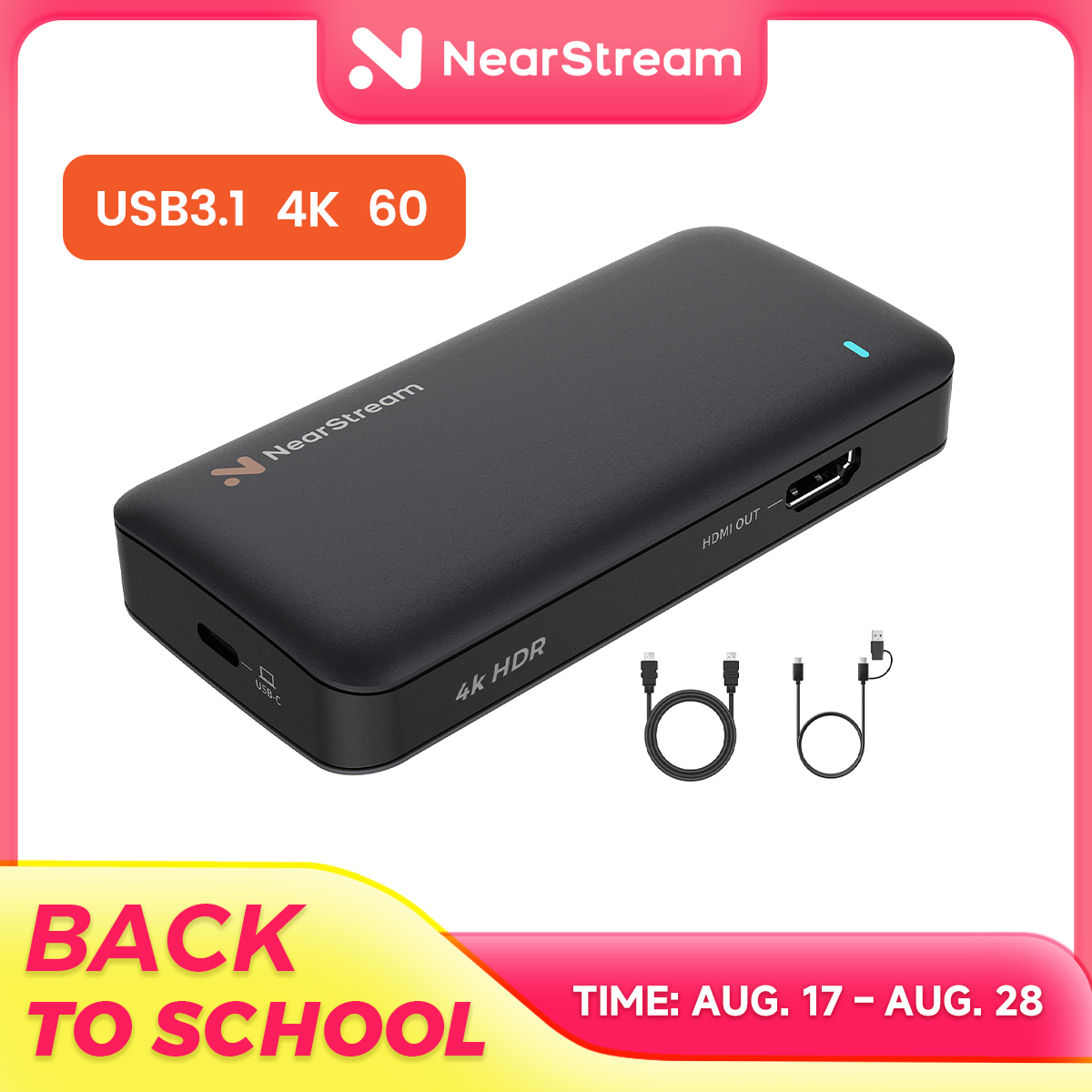 Capture Card Hdmi - NearStream Premium 4K60 USB 3.1 Capture