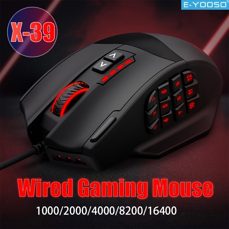 Mouse Bungee Holder - E-YOOSO Mouse Gaming Berkabel RGB Bentuk