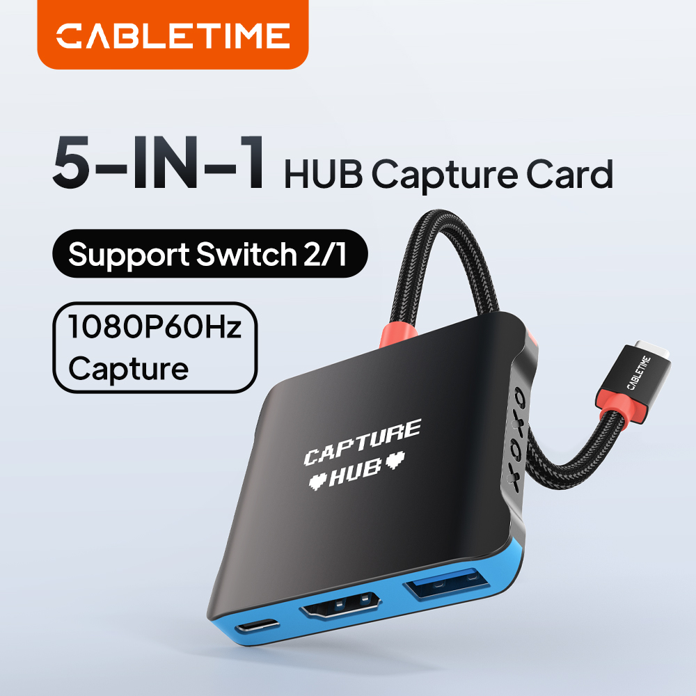 Capture Card Hdmi - CABLETIME Capture Card 5 in 1