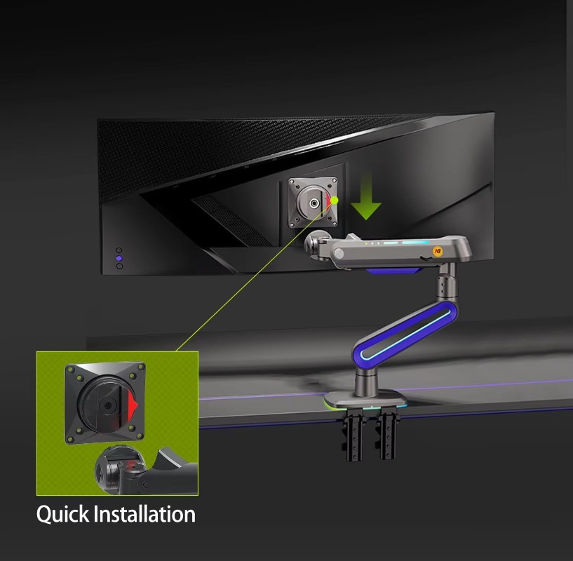 Monitor Stand - Lengan Monitor Gaming Ergonomis untuk Monitor