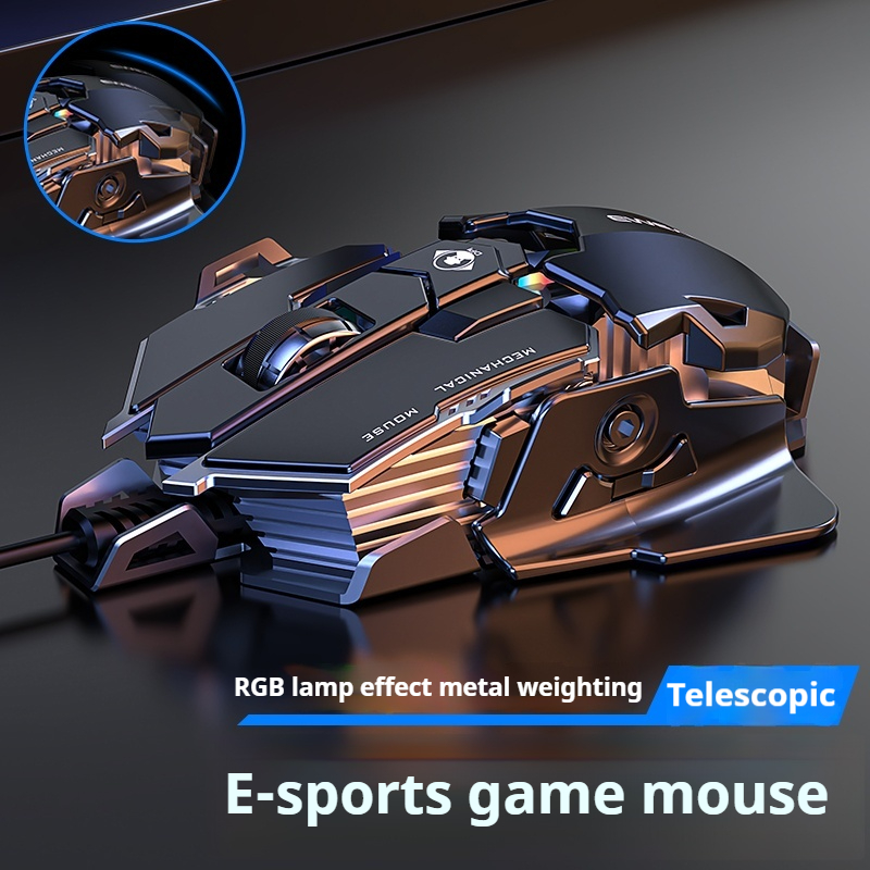 Mouse Bungee Holder - Mouse Gaming Berkabel EWEADN, RGB, Dapat