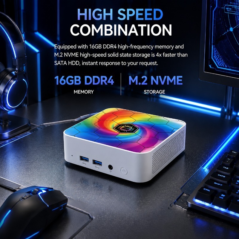 Mini PC Multi-Fungsi Berwarna- - Pc Gaming Compact ulasan dan harga