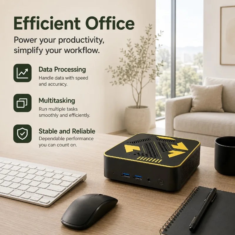 Mini PC Portabel Intel Core N1 - Pc Gaming Compact ulasan dan harga