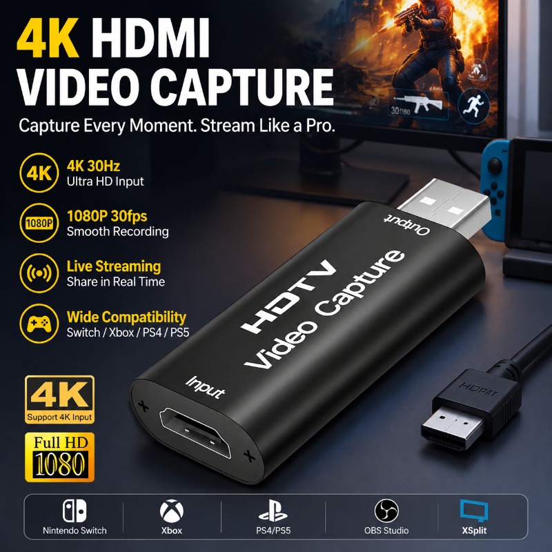 Kartu Pengambilan Video HDMI K - Capture Card Hdmi ulasan dan harga