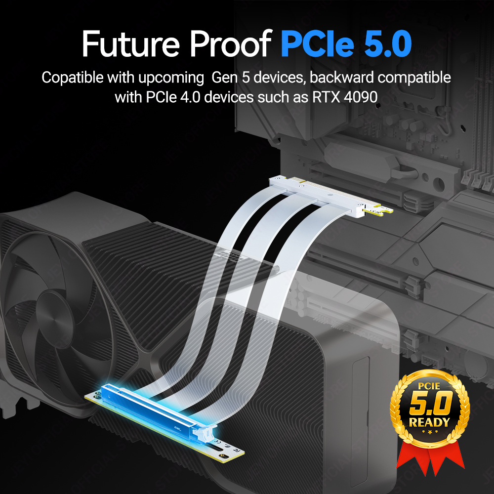 JEYI PCIe 5.0 X16 Kabel Riser  - Pc Gaming Rtx 5090 ulasan dan harga