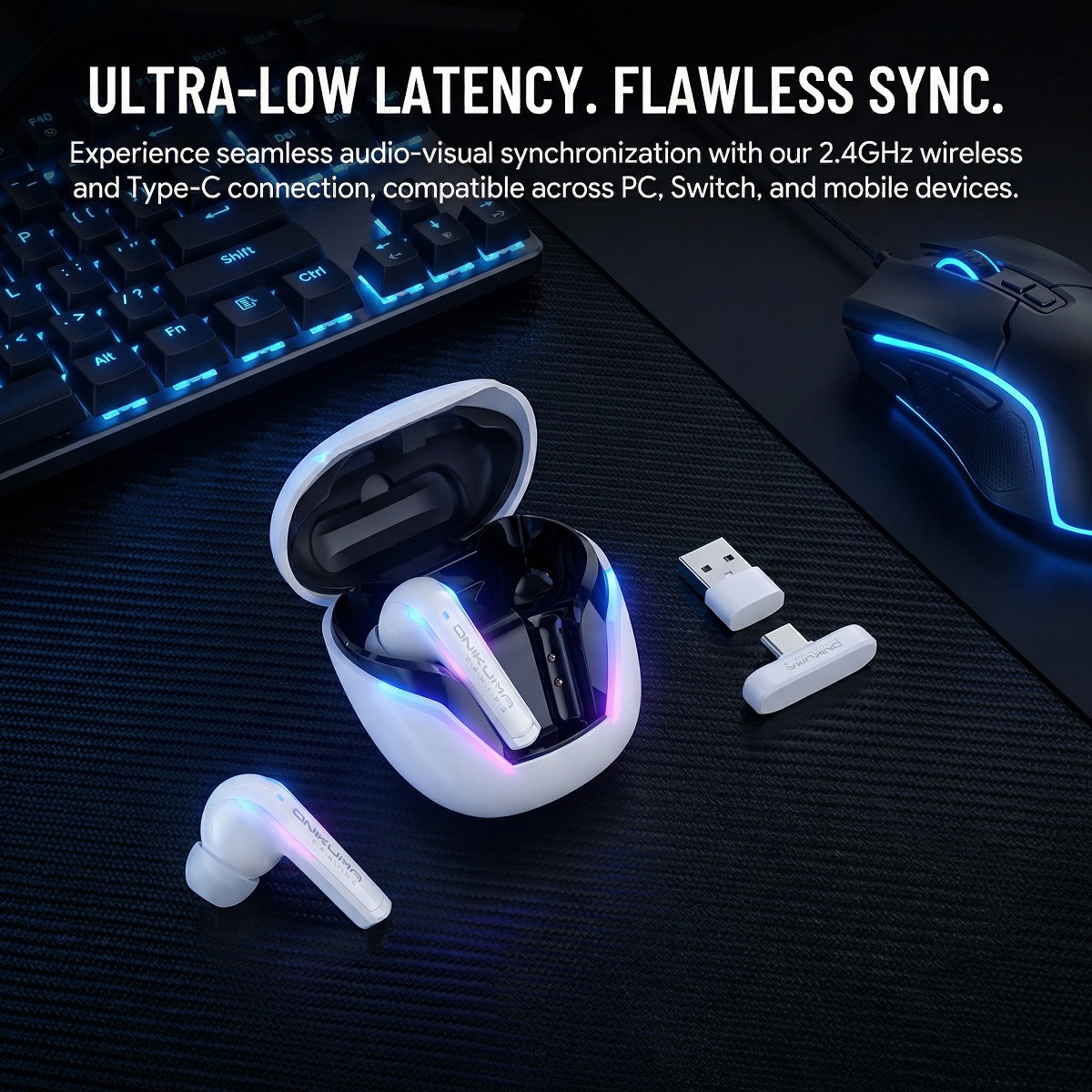 Earbud Gaming Nirkabel ONIKUMA - Pc Gaming Earbuds ulasan dan harga