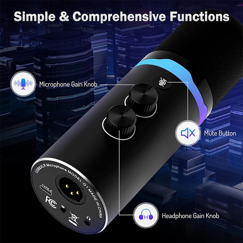 Mikrofon Gaming USB dengan Dud - Monitor Stand ulasan dan harga